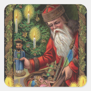 Orient Express Santa Square Sticker