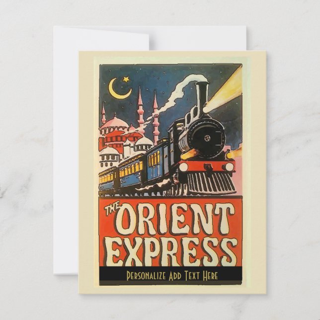 Orient Express Train, add text personalise Poster (Front)