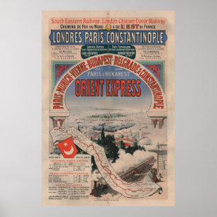 Orient Express  Vintage Train Travel Print