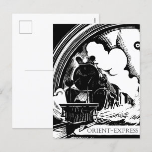 Orient Express Vintage Travel and Literature Holiday Postcard