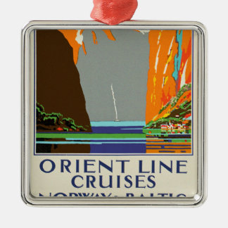 Orient Line Cruises ~ Norway & Baltic Metal Tree Decoration