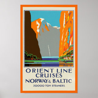 Orient Line Cruises ~ Norway & Baltic Poster