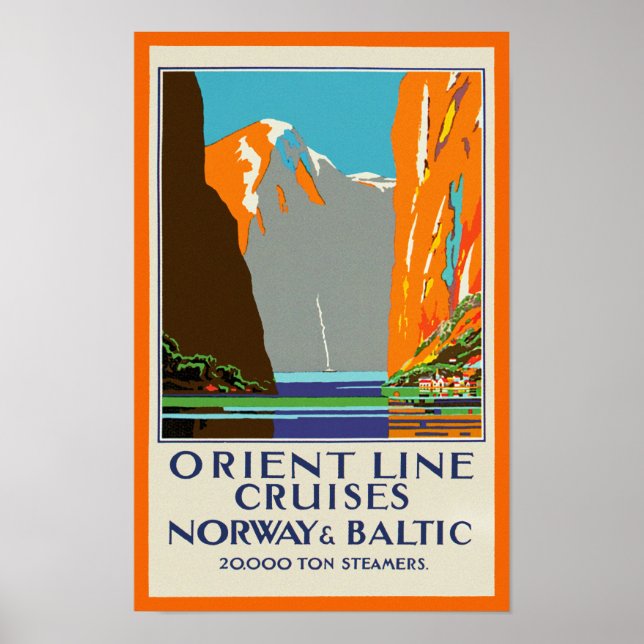 Orient Line Cruises ~ Norway & Baltic Poster (Front)