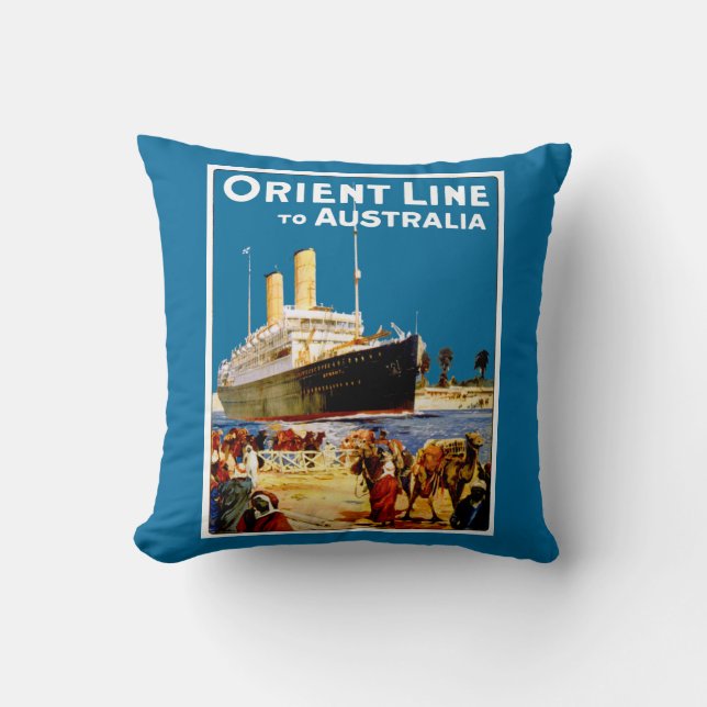 Orient Line to Australia Cushion (Front)