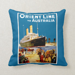 Orient Line to Australia Cushion