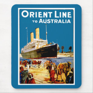 Orient Line to Australia Mouse Mat