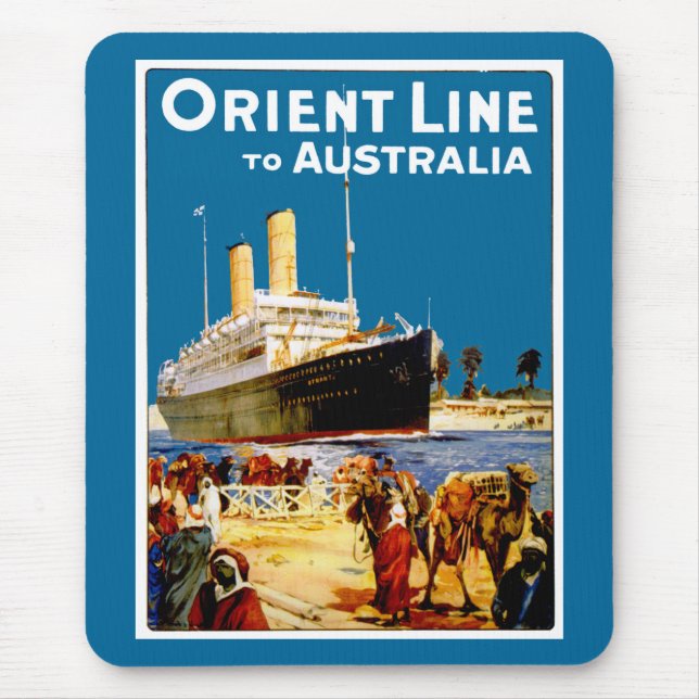 Orient Line to Australia Mouse Mat (Front)