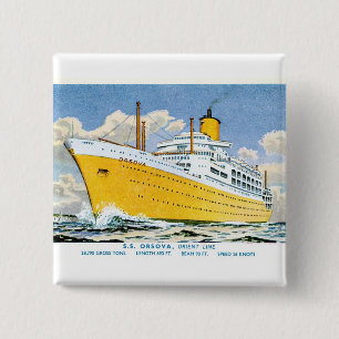 Orient Line's Orsova 15 Cm Square Badge