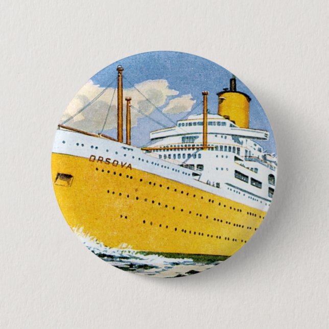 Orient Line's Orsova 6 Cm Round Badge (Front)