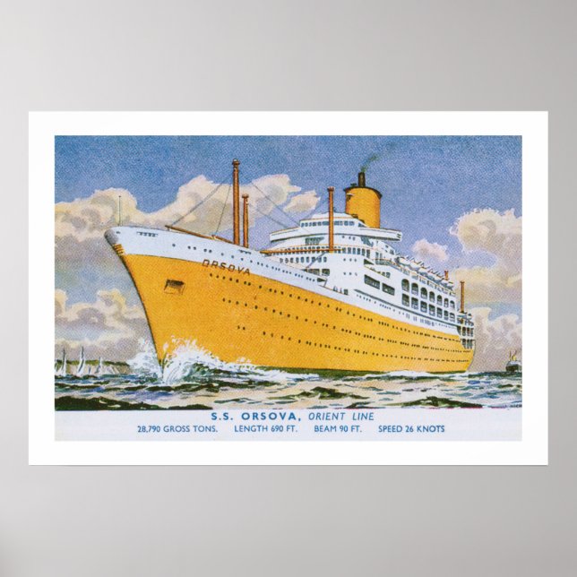 Orient Line's Orsova Poster (Front)