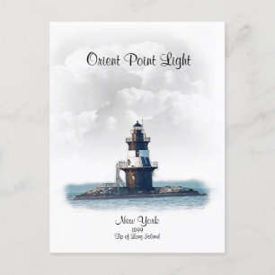 ORIENT POINT LIGHT- New York Postcard