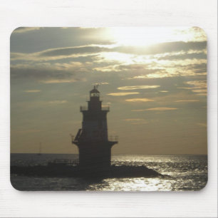 Orient Point Lighthouse Sunset 3 Mouse Mat