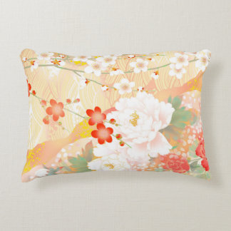 Oriental Accent Japanese Floral Soft Colours-1 Decorative Cushion