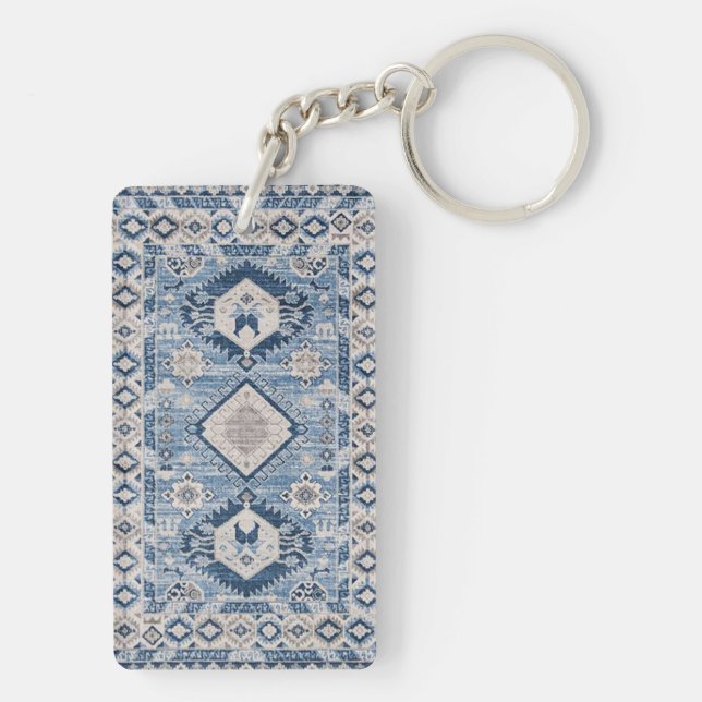 Oriental Antique Blue Kilim Rug    Key Ring (Back)