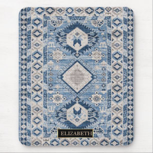 Oriental Antique Blue Kilim Rug Mouse Mat