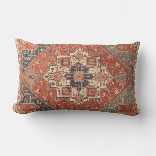 ORIENTAL ANTIQUE DESIGN LUMBAR CUSHION (Front)