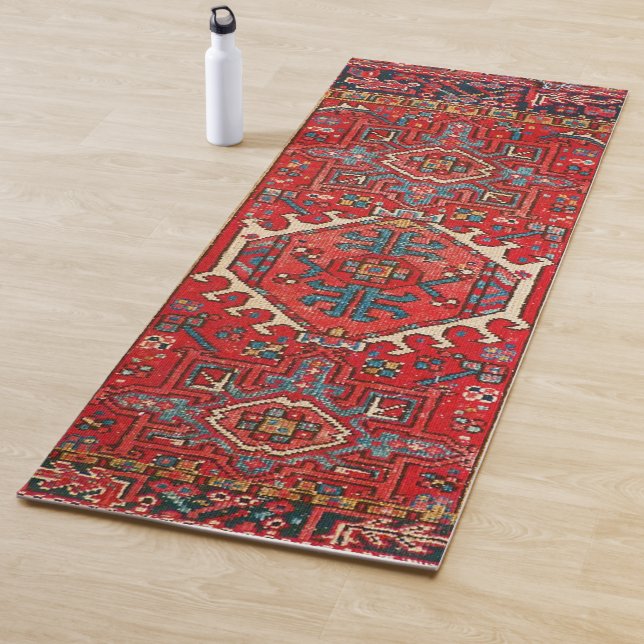 Oriental Antique Persian Turkish Carpet  Pattern Yoga Mat (In Situ)