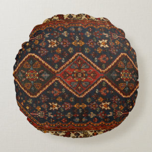 Oriental Antique Persian Turkish Carpet Rug Round Cushion