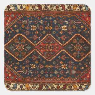 Oriental Antique Persian Turkish Carpet Rug Square Sticker