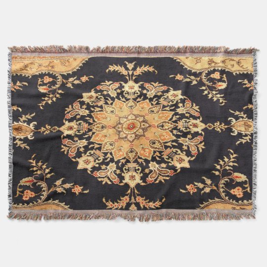 Oriental Antique Persian Turkish Carpet Rug Throw Blanket Zazzle Co Uk