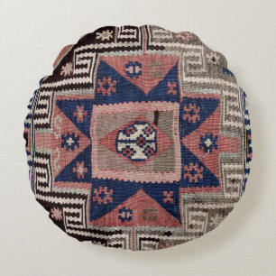 Oriental Antique Red Kilim Rug Round Cushion