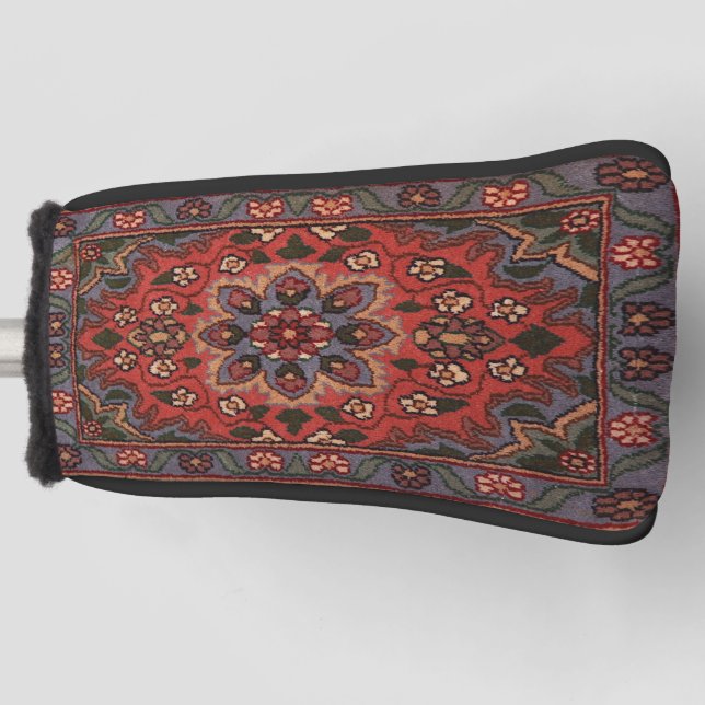 Oriental Antique Turkish Persian Floral Carpet Golf Head Cover (Front)
