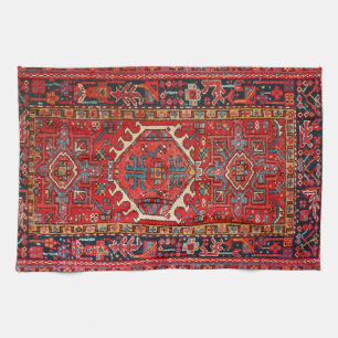Oriental Antique Turkish Red Carpet Tea Towel
