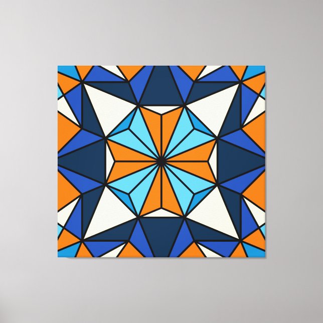 Oriental Arabic Geometric Seamless Pattern Canvas Print (Front)