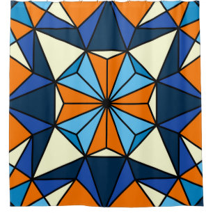 Oriental Arabic Geometric Seamless Pattern Shower Curtain