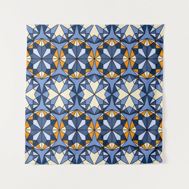 Oriental arabic ornament seamless pattern tapestry (Front)