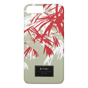 Oriental Asian Chinese Red Bamboo Leaves Zen Case