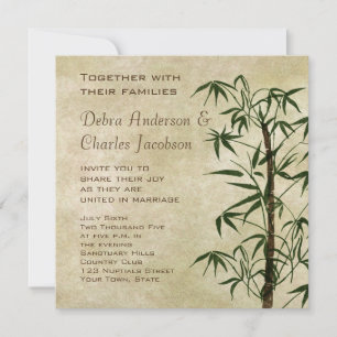 Oriental Bamboo Wedding Invitation