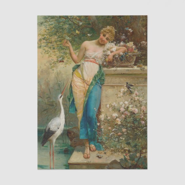 Oriental Beauty by Hans Zatzka Tissue Paper (Front)