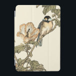 Oriental Bird Perched on Branch iPad Mini Cover<br><div class="desc">This art print displays sharp,  vivid image of an oriental bird perched on a branch. Below it there is an orange flower with a high degree of colour accuracy. This contemporary fine art print of a traditional Oriental-inspired art will add character to any wall in your house.</div>