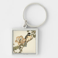 Oriental Bird Perched on Branch