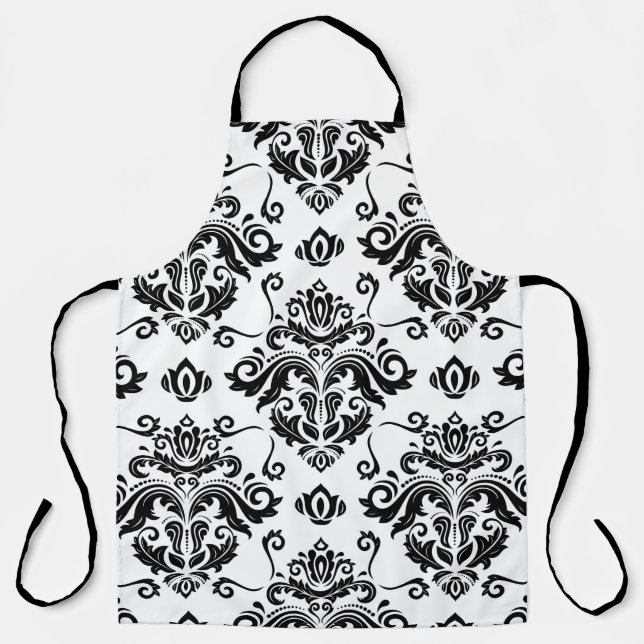 Oriental Black & White: Classic Texture Apron (Front)