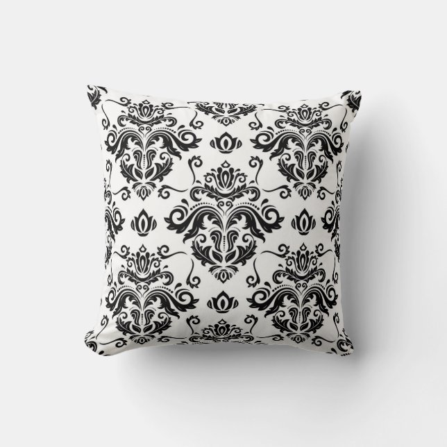 Oriental Black & White: Classic Texture Cushion (Front)