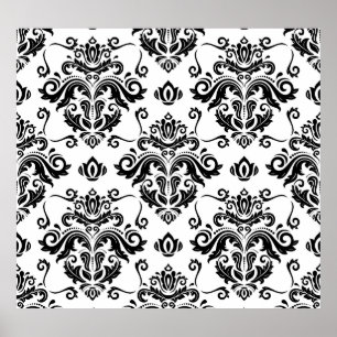 Oriental Black & White: Classic Texture Poster