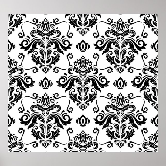 Oriental Black & White: Classic Texture Poster (Front)