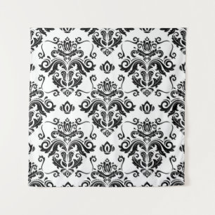Oriental Black & White: Classic Texture Tapestry