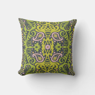 Oriental Bliss: Paisley Floral Pattern Cushion