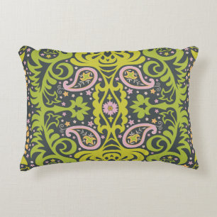 Oriental Bliss: Paisley Floral Pattern Decorative Cushion
