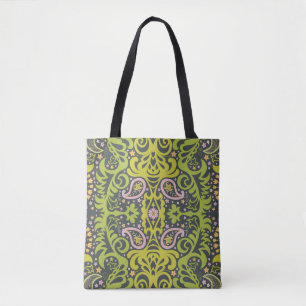 Oriental Bliss: Paisley Floral Pattern Tote Bag