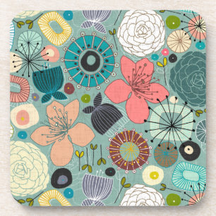 oriental blooms coaster