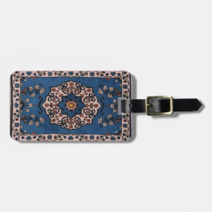 Oriental Blue  Persian  Turkish  Pattern Luggage Tag