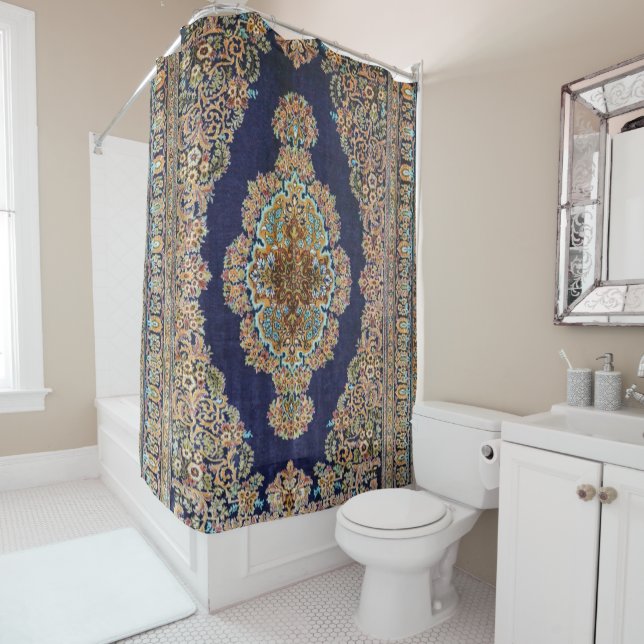 Oriental Carpet Rug Killim Shower Curtain (In Situ)