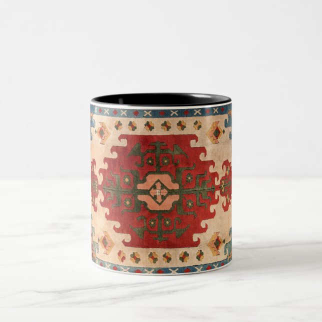 Oriental Carpet Rug Two-Tone Coffee Mug (Center)