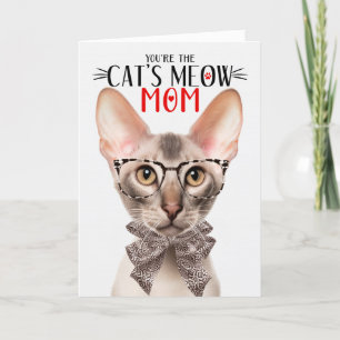 Oriental Cat for Mum on Mother's Day Holiday Card