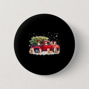 Oriental Cat Red Truck Christmas Tree Santa Ugly X 6 Cm Round Badge