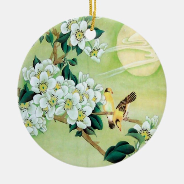 Oriental Ceramic Tree Decoration (Front)